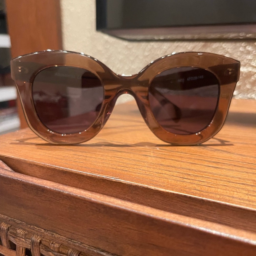 Aquaswiss AQS Oversized Cat Eye Brown Sunglasses